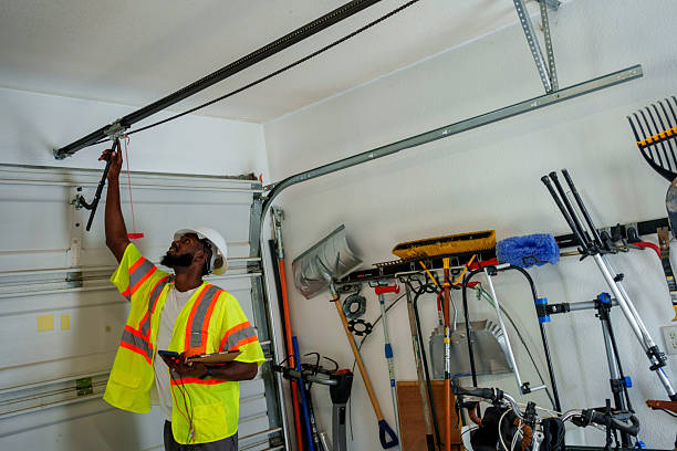 Professional Garage Door Installation technician working in Aurora, IL